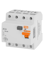 Устройство защитного отключения (УЗО) ВД1-63 4Р 25А 30мА TDM SQ0203-0032