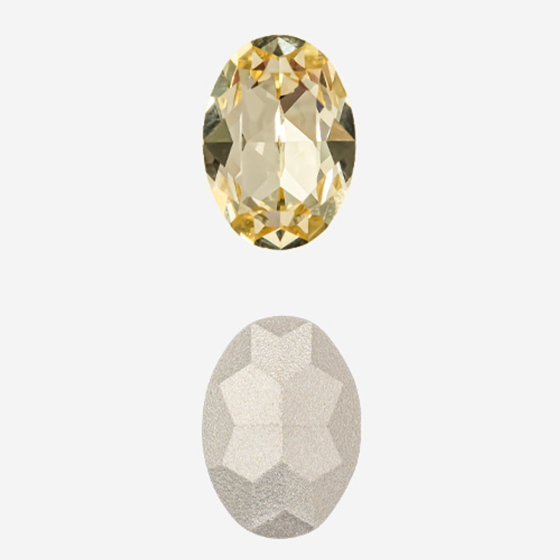 Кристалл Овал (Oval Fancy Stone), оттенок "Jonquel", 14*10мм