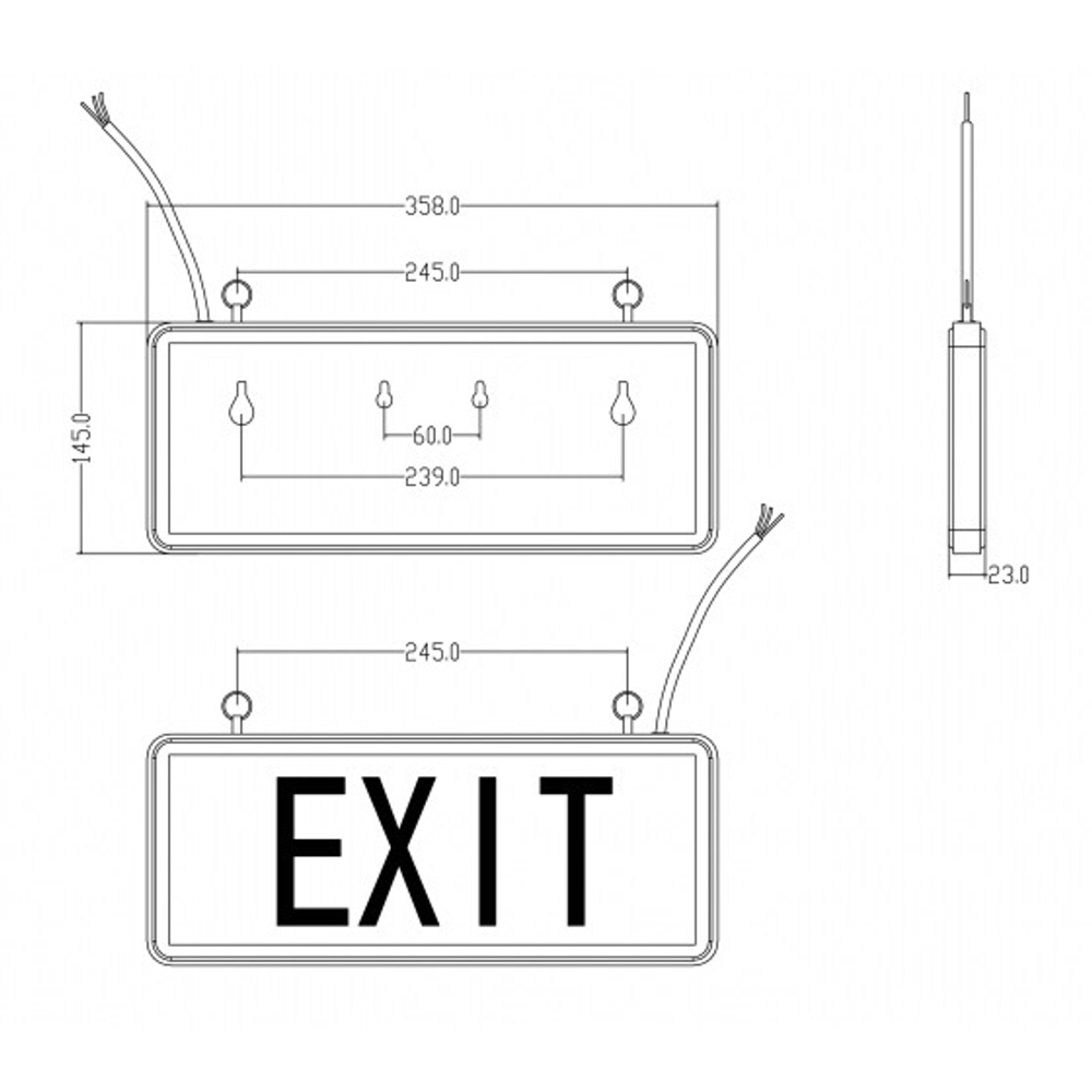Светильник аварийный светодиодный 3ч 3Вт ВЫХОД-EXIT SSA-101-1-20 ЭРА Б0044388