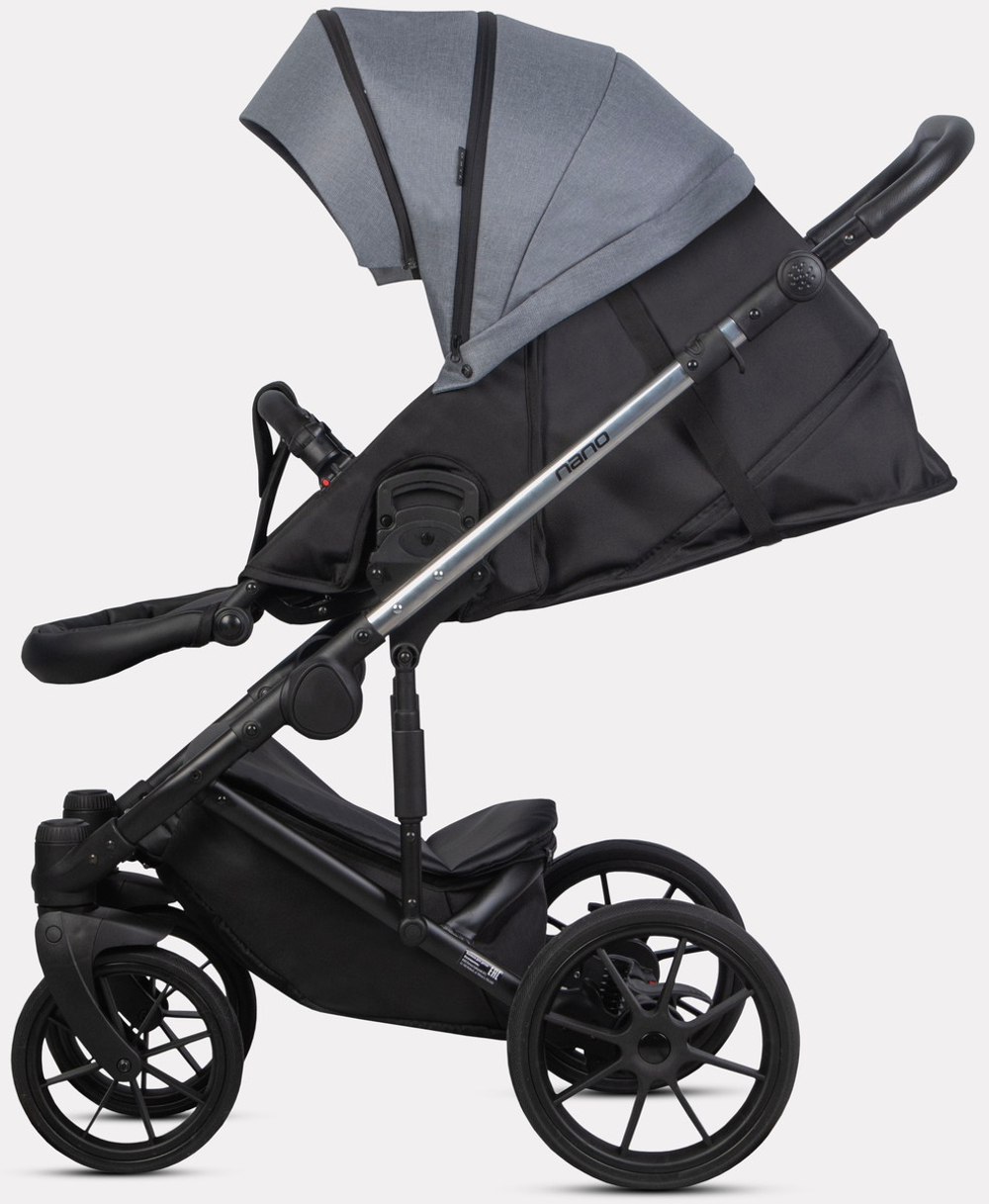 Детская коляска Riko Nano Thermo 3 в 1 с автокреслом Rant Cruise Grey 12 Graphite (графит)