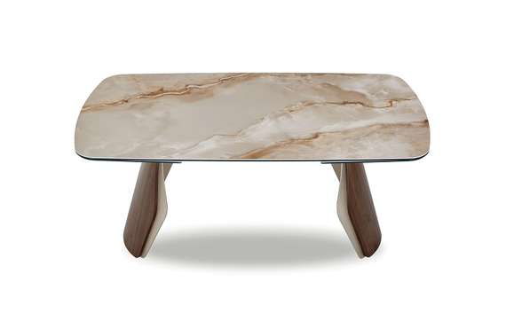 Раздвижной стол Shelf, 180-270х100 см, глянцевая керамика