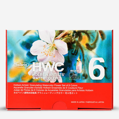 Holbein Artists' Granulating набор 6 цвета по 5 мл (Flowers)