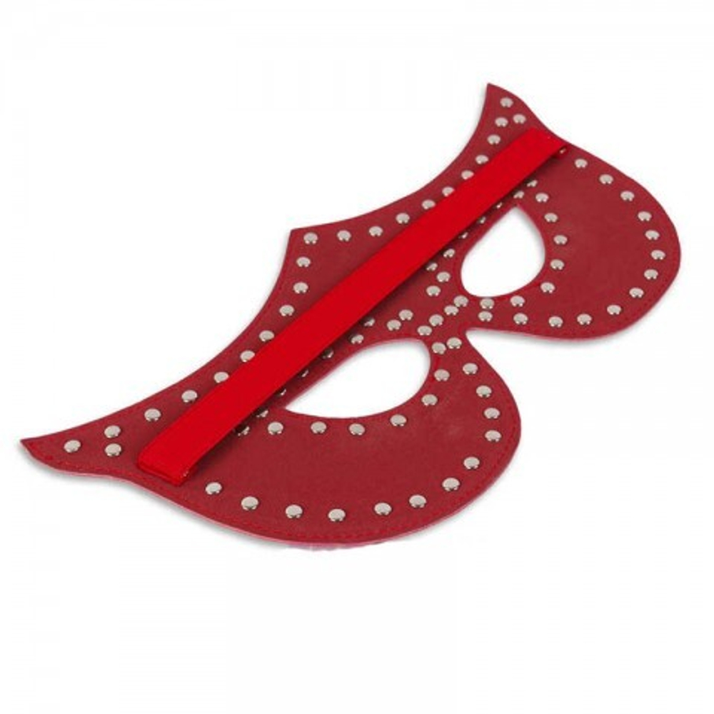 Таинственная Маска с Заклепками Красная