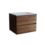 База под раковину Luka 600 подвесная, 2 выкатных ящика soft-close, С.Oak