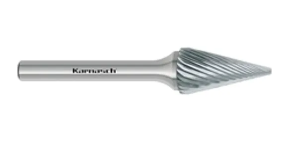 Борфреза твердосплавная Karnasch форма B, 6х18х6х50 мм, насечка HP-6, без покрытия, арт. 11.3014-050