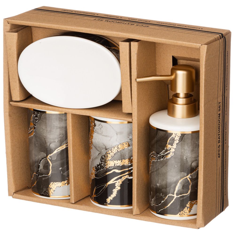 НАБОР ДЛЯ ВАННОЙ КОМНАТЫ 4 ПР. (КОР=12НАБ.) 360 МЛ