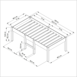 Кровать детская 160х80, Ами, односпальная, массив сосны, ЛДСП, цвет белый/натуральная сосна, Dipriz