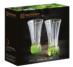 SPRING Lime - Набор 2 предмета ваз 13,6 см зеленых стекло