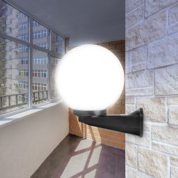 Садово-парковый светильник ЭРА НБУ 01-60-251 шар опаловый настенный IP44 Е27 max60Вт d250mm | Садово-парковые светильники