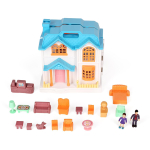 Игрушечный дом для куклы с мебелью и фигурками коробка 2277