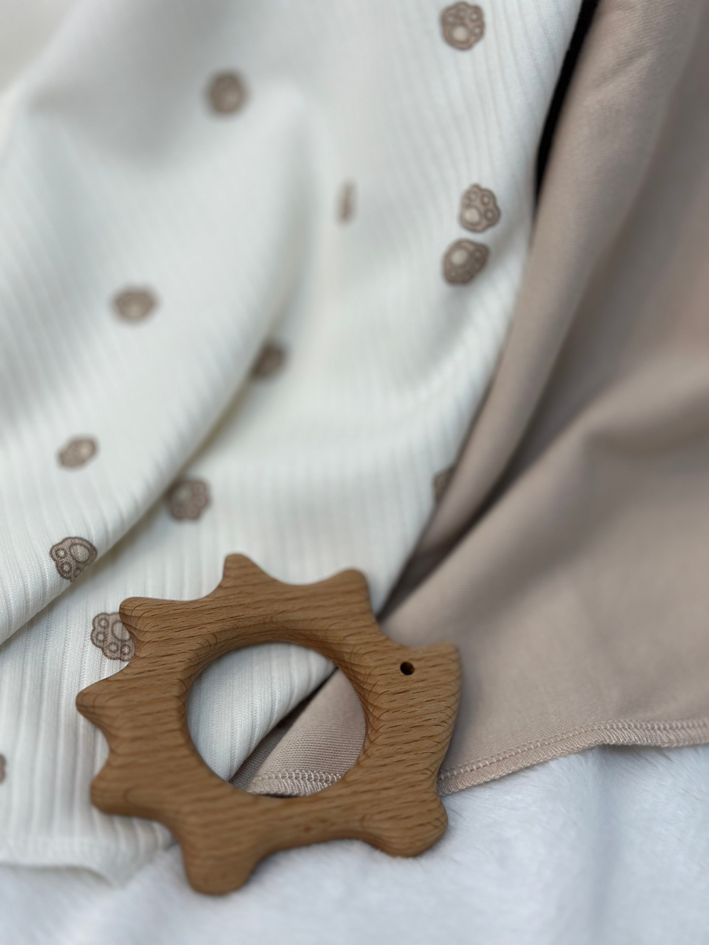 Пелёнка Лапки Рубчик Экрю 85*130 RinaAmari