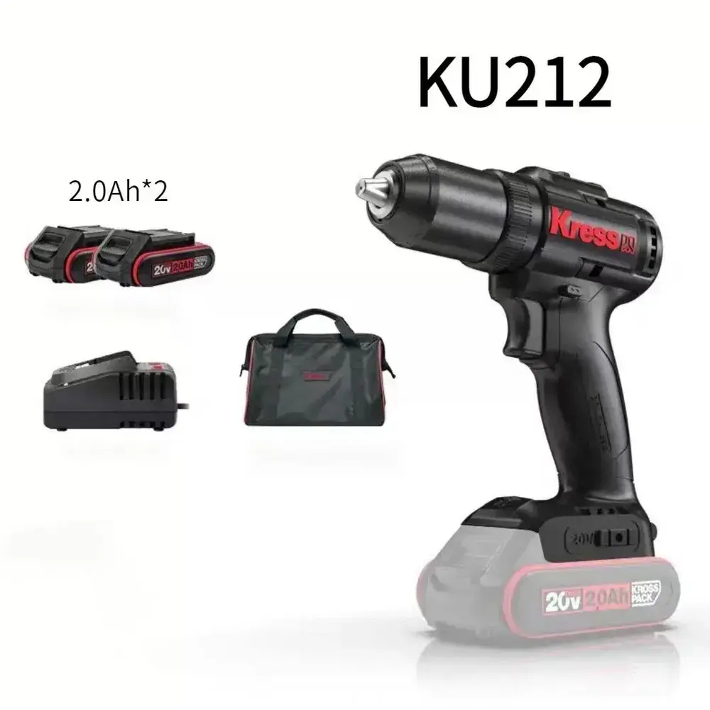 Дрель-шуруповерт Kress KU212,аккумуляторная, 2.0Ah аккумуляторы*2+зарядное устройство