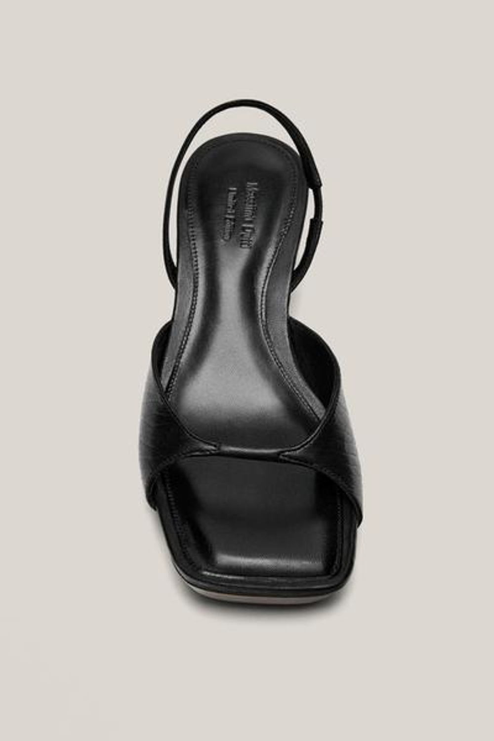 Massimo Dutti Сандалии на деревянном каблуке - Limited Edition, черный