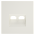 Накладка для розетки компьютерной двойной RJ45+RJ45 кат.6, (хлопок) Voltum S70 VLS001413