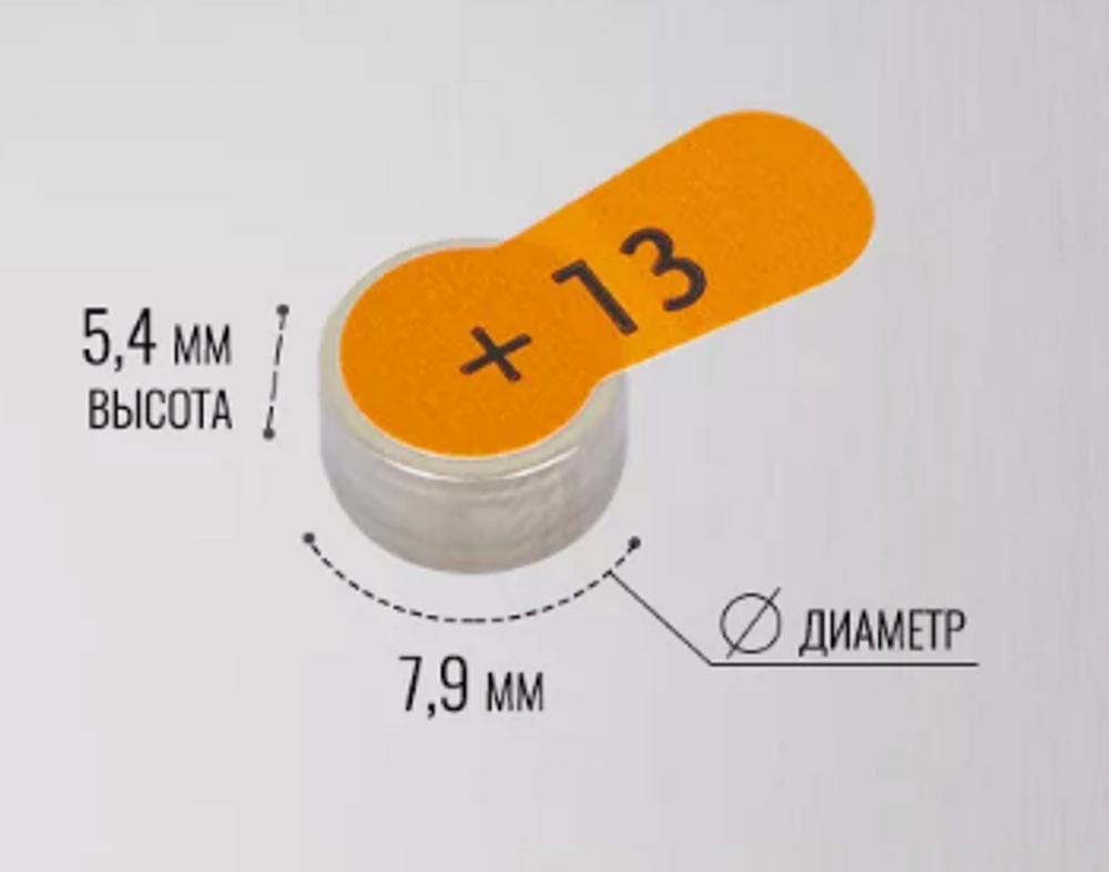 Батарейка для слуховых аппаратов ZA-13 AURICA