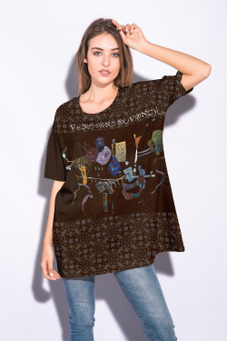 Футболка "Вокруг линии", по мотивам картины Кандинского "Вокруг линии"