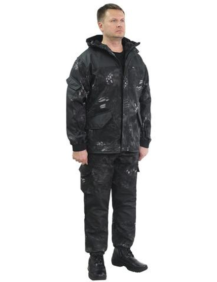 Костюм Горка-Demi тк.Polarfleece рип-стоп цв.Питон чёрный