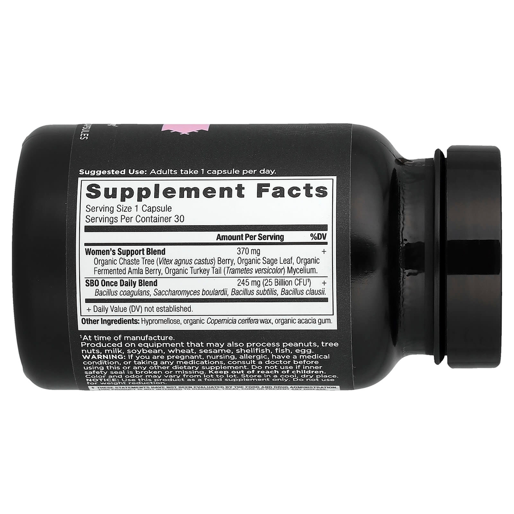 Ancient Nutrition, SBO Probiotics, Once Daily Women's, 25 млрд КОЕ, 30 капсул
