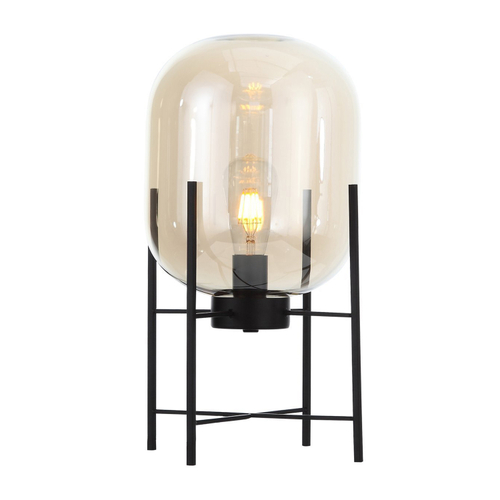 SL1050.505.01 Прикроватная лампа ST-Luce Черный/Коньячный E27 1*40W (из 2-х коробок) BURASCA
