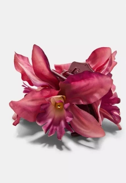 STRADIVARIUS Заколка для волос с цветком орхидеи, розовый