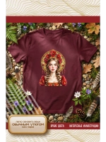 Термонаклейка на одежду, термопринт девушка Русская