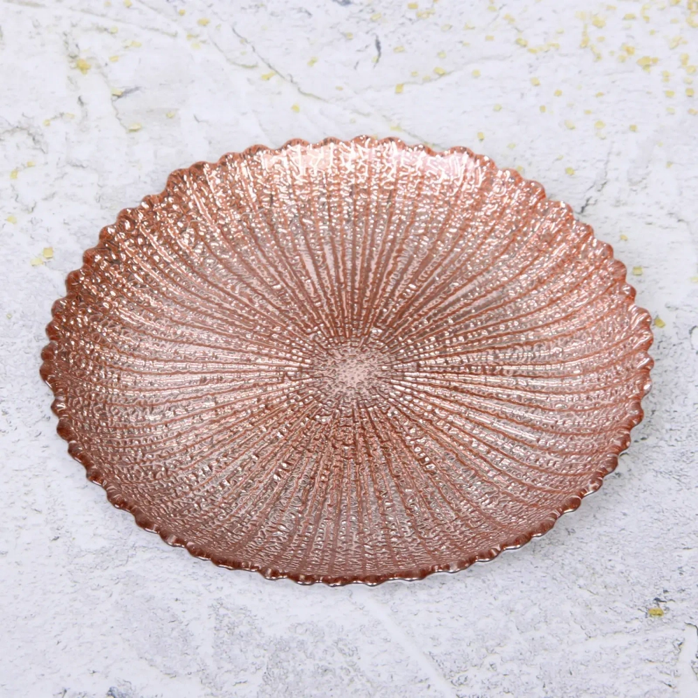 Тарелка 20см «Нимфа» розовое золото