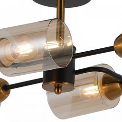 Люстра на штанге ILLUMICO  IL8243-4COU-79 BK BR