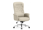 Офисное кресло Woodville Oxford ivory, ножки хром