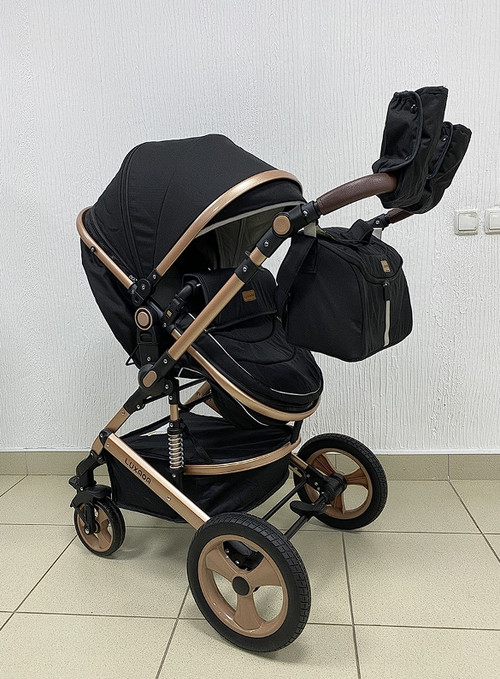 Детская коляска Luxmom 518 3в1 (черный)