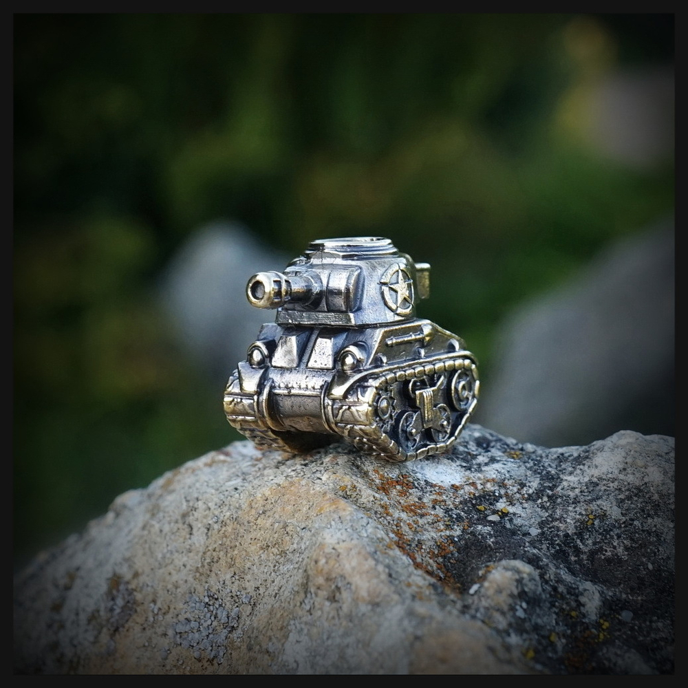 Темлячная бусина "Танк RAGE" для ножей , латунь