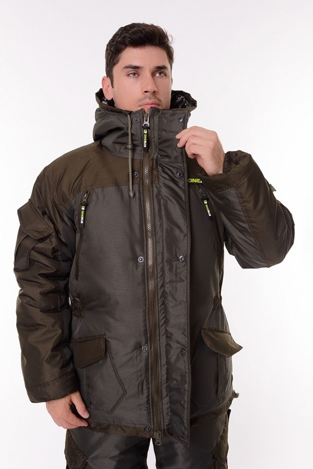 Зимний костюм для охоты и рыбалки ONERUS "Горный -45" (Таслан, Хаки) Полукомбинезон