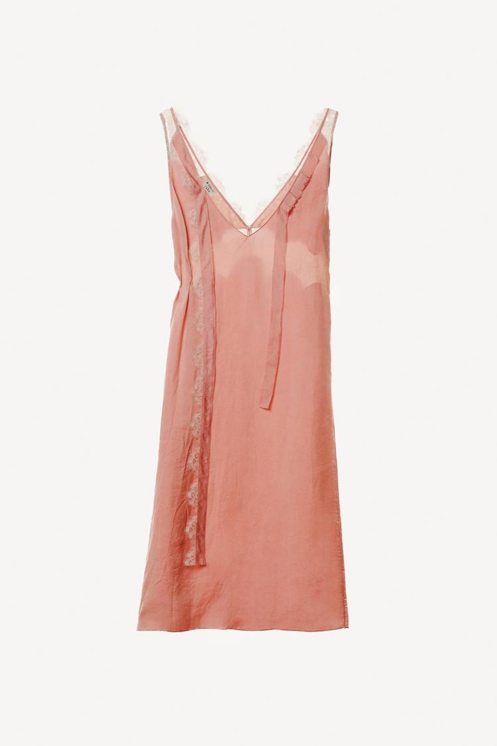 ZARA X WILLY CHAVARRIA ПЛАТЬЕ С КРУЖЕВОМ, РОЗОВЫЙ