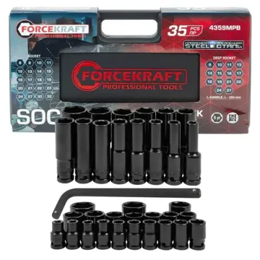 Набор головок 35пр. 1/2''6pt FORCEKRAFT FK-4359MPB