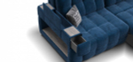 Диван Босс ХО Велюр Монолит синий