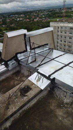 Устройство парапетов из оцинкованной стали