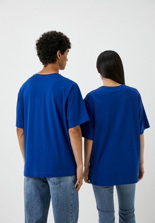 Футболка оверсайз унисекс "Сирена", цвет синий