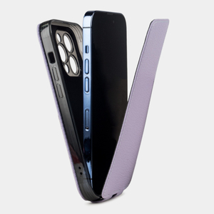 Чехол для iPhone 15 Pro из кожи козы, цвета сирень