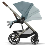 Коляска Cybex Balios S Lux TPE complete Aton S2 Lava Grey Base One 4 в 1 Stormy Blue с дождевиками