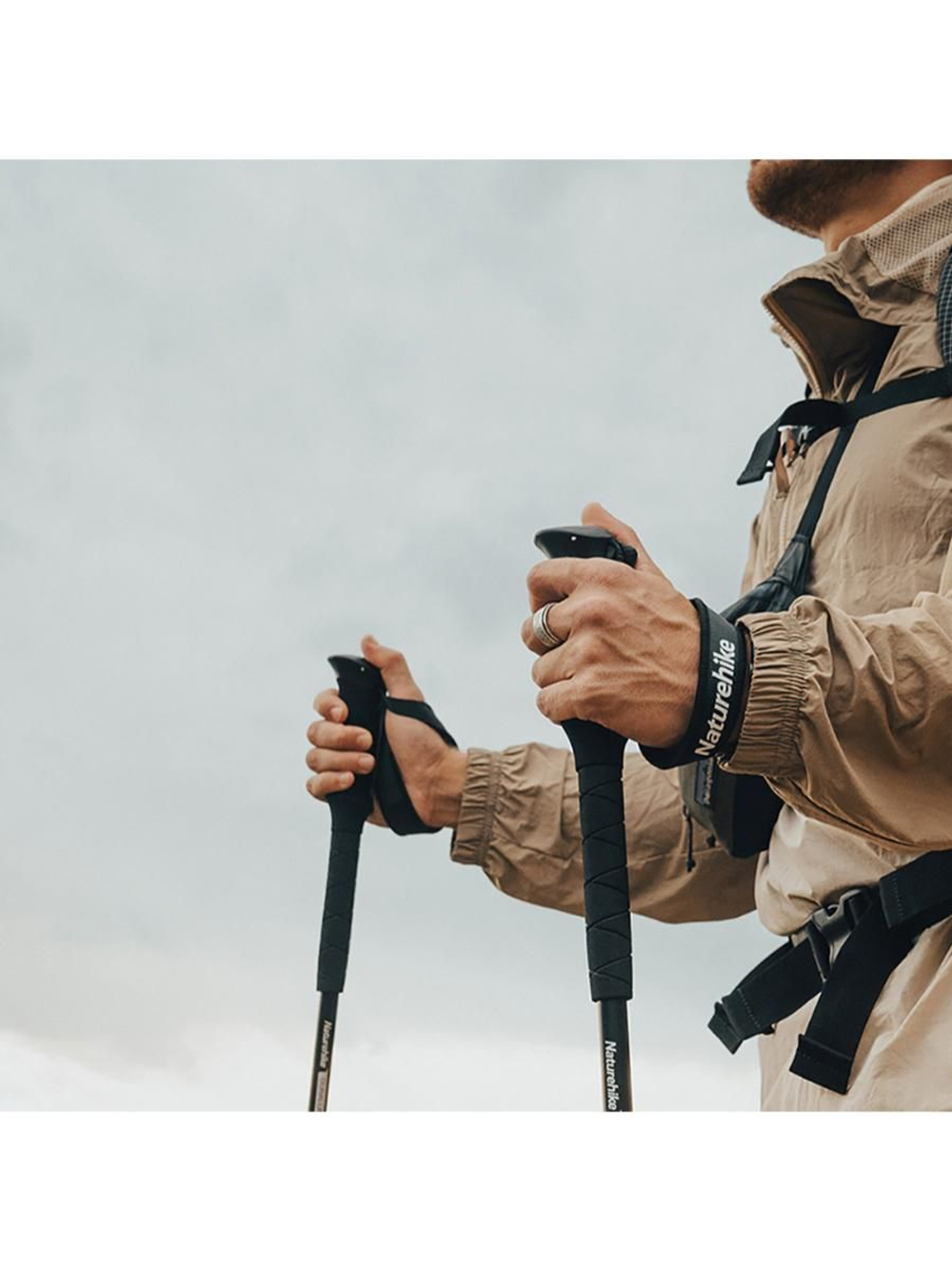 Палка треккинговая Naturehike ST 01 6061 (3-секции) NH17D001-Z (62-135cm) золото