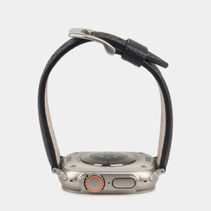 Ремешок для Apple Watch Ultra 49mm из кожи сафьяно, черного цвета