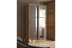 Шкаф-купе Стиль-2 120, Дуб Крафт Золотой, Графит серый