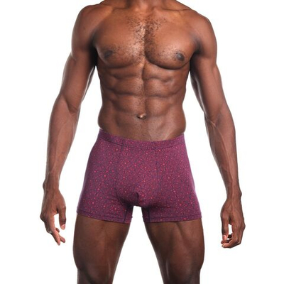 Мужские трусы-боксеры с принтом в виде звезд и треугольников (Размер: M) (Цвет: синий)