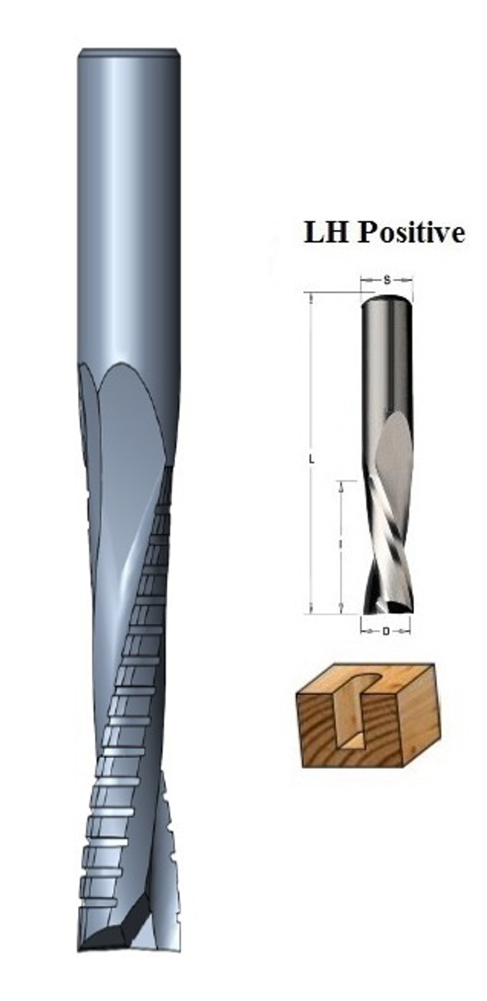 HM спиральная фреза D.10x32x80 Z=2 LH positive SÄGEDOKTOR