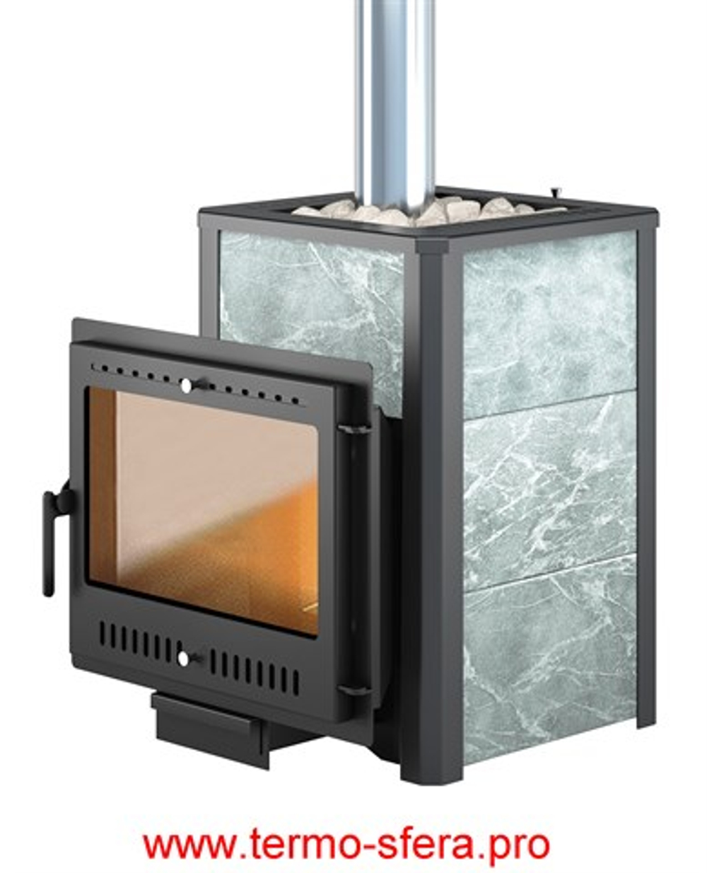 Печь ВЕЗУВИЙ Легенда 22 Панорама "М" талькохлорит