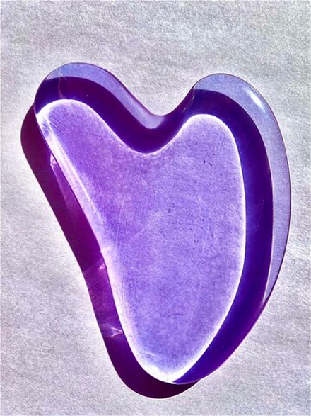 Массажный скребок Гуаша «Фиолетовый» (стекло)