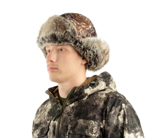 Шапка-ушанка Буран (алова, т.камыш) Новатекс