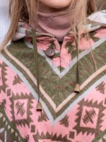 Пончо женское шерстяное с орнаментом