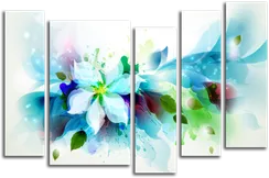 Модульная картина "Цветочный взрыв"