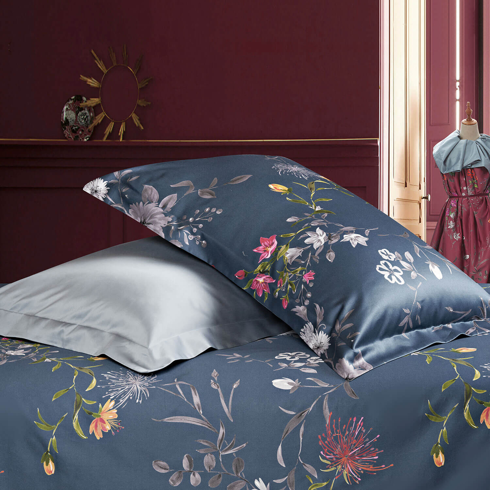 Постельное белье 2 спальное евро макси Sharmes Aster Blue