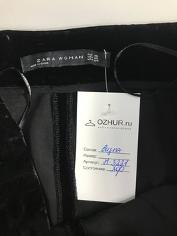 Брюки Zara бархатные, маркировка XS, визуально на 42 размер